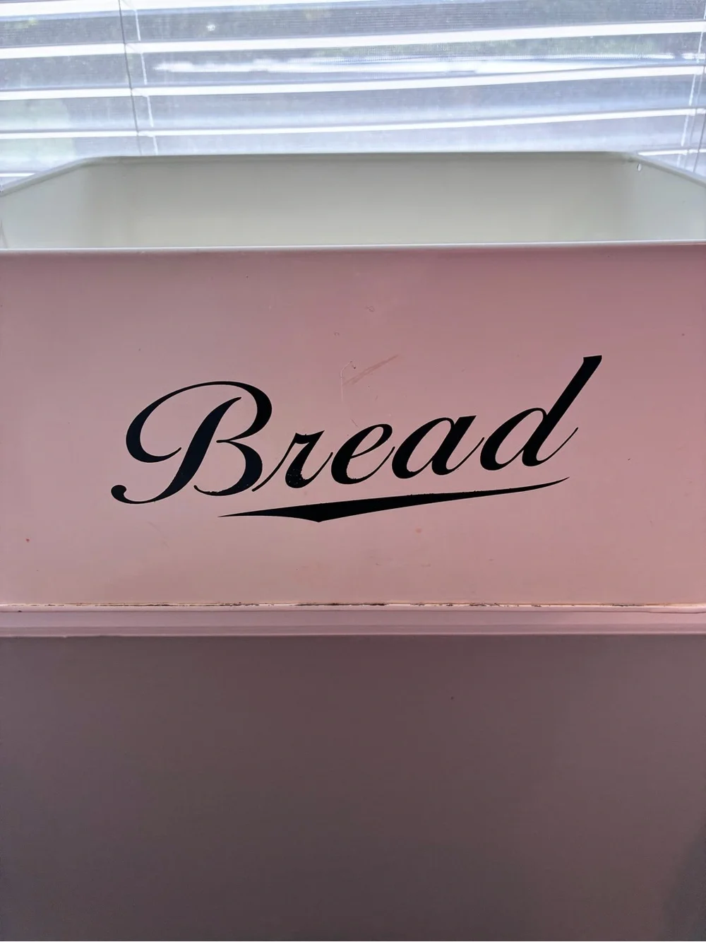 White Bread Box with Natural Wood Lid - Stylish Kitchen Storage